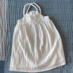 Zara Kids White Halter Dress with Floral Detail